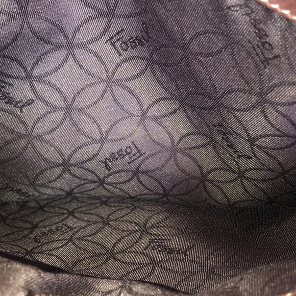 Vintage Fossil shoulder bag. Brown distressed leather. - Picture 8 of 11